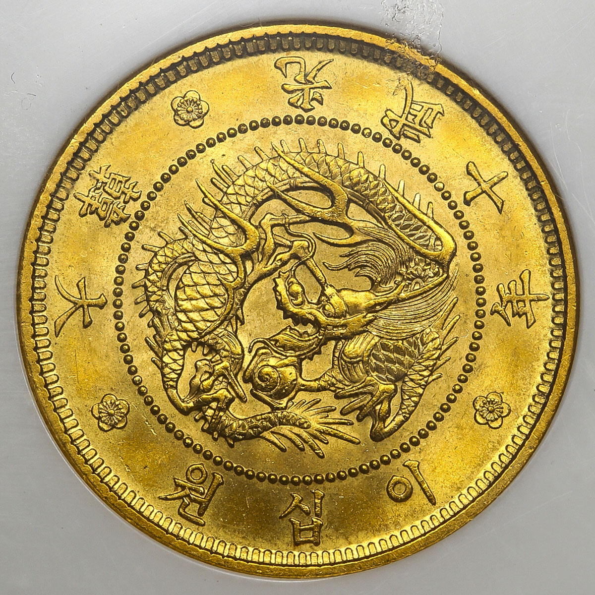 钱币博物馆| KOREA 朝鮮二十圜(20Won) 光武10年(1906) UNC