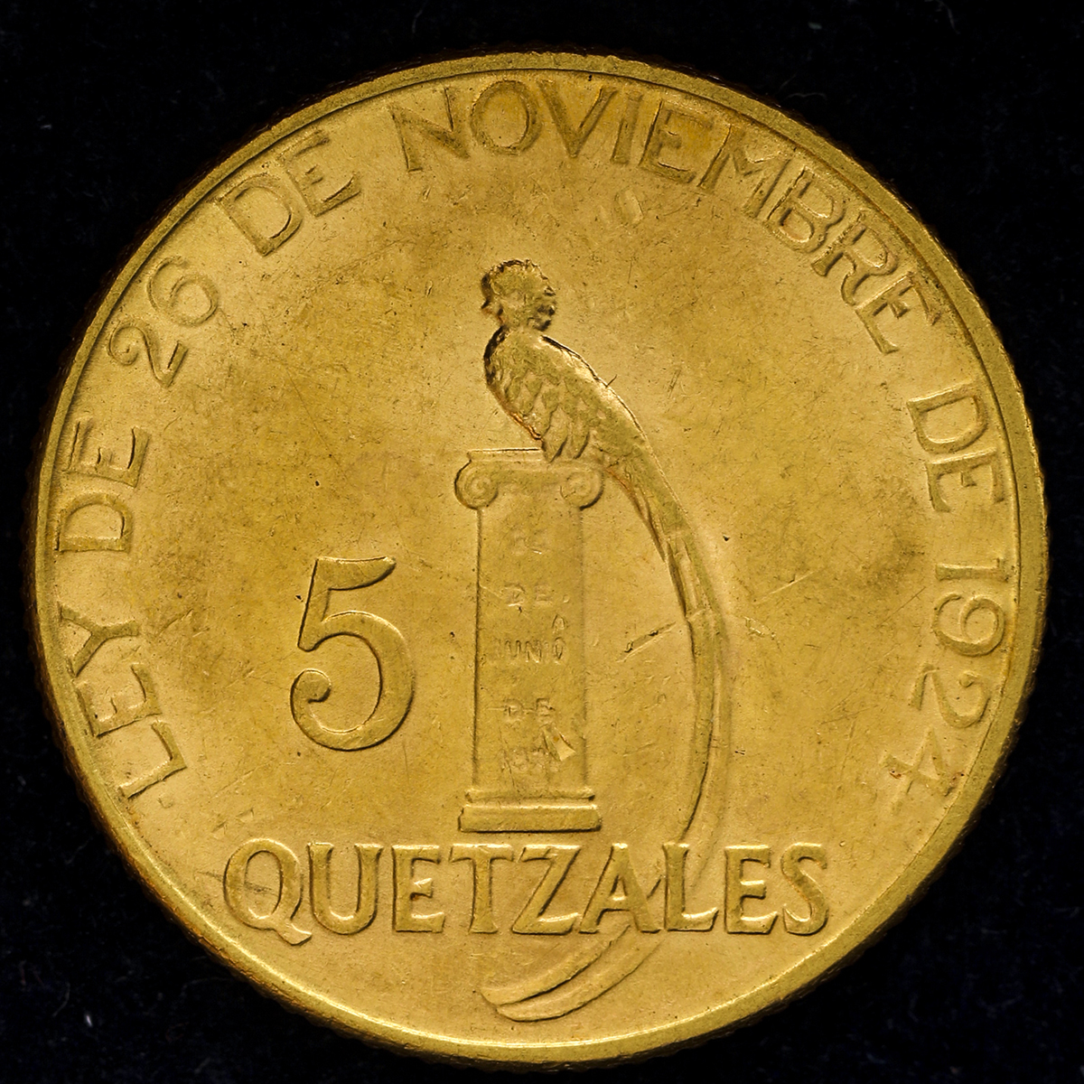 钱币博物馆| GUATEMALA グァテマラ5Quetzales 1926 EF