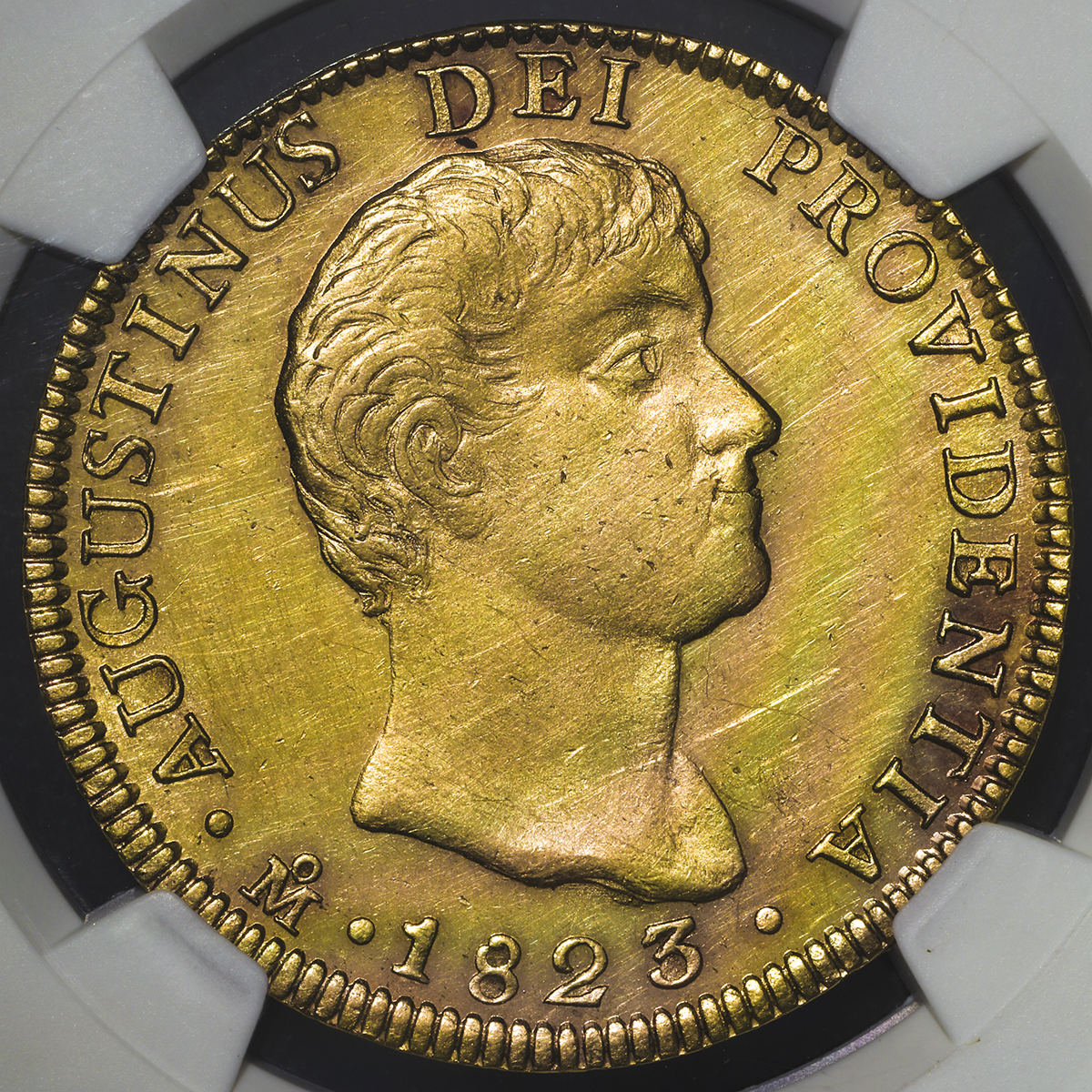 限时竞拍 Mexico Empire Of Iturbide メキシコ第一帝政8escudos 13jm Ngc Ms60