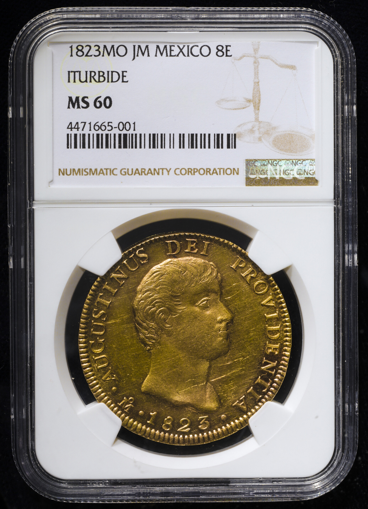 限时竞拍 Mexico Empire Of Iturbide メキシコ第一帝政8escudos 13jm Ngc Ms60