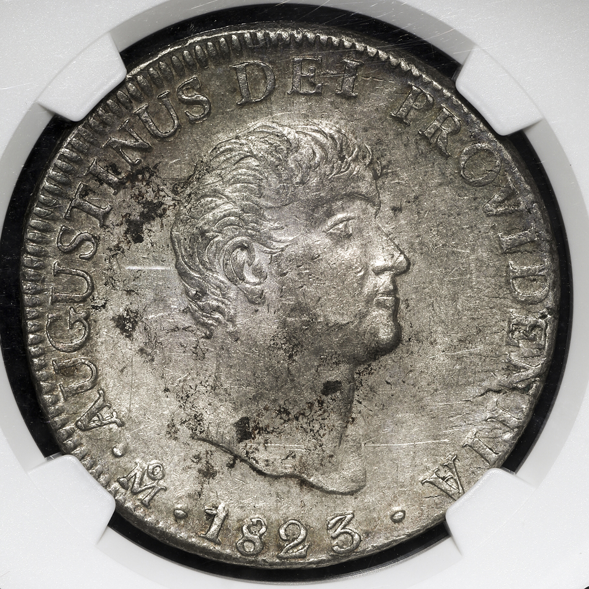 限时竞拍 Mexico Empire Of Iturbide メキシコ第一帝政8reales 13mo Ngc Au Details Stained