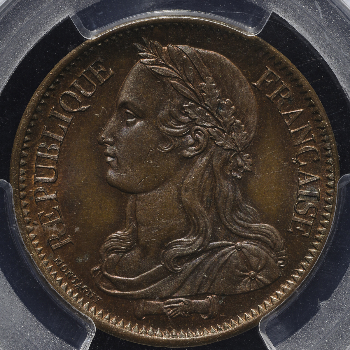 钱币博物馆 France 2nd Rep 第二共和政 1848 51 Pattern 10centimes 1848 Proof Unc