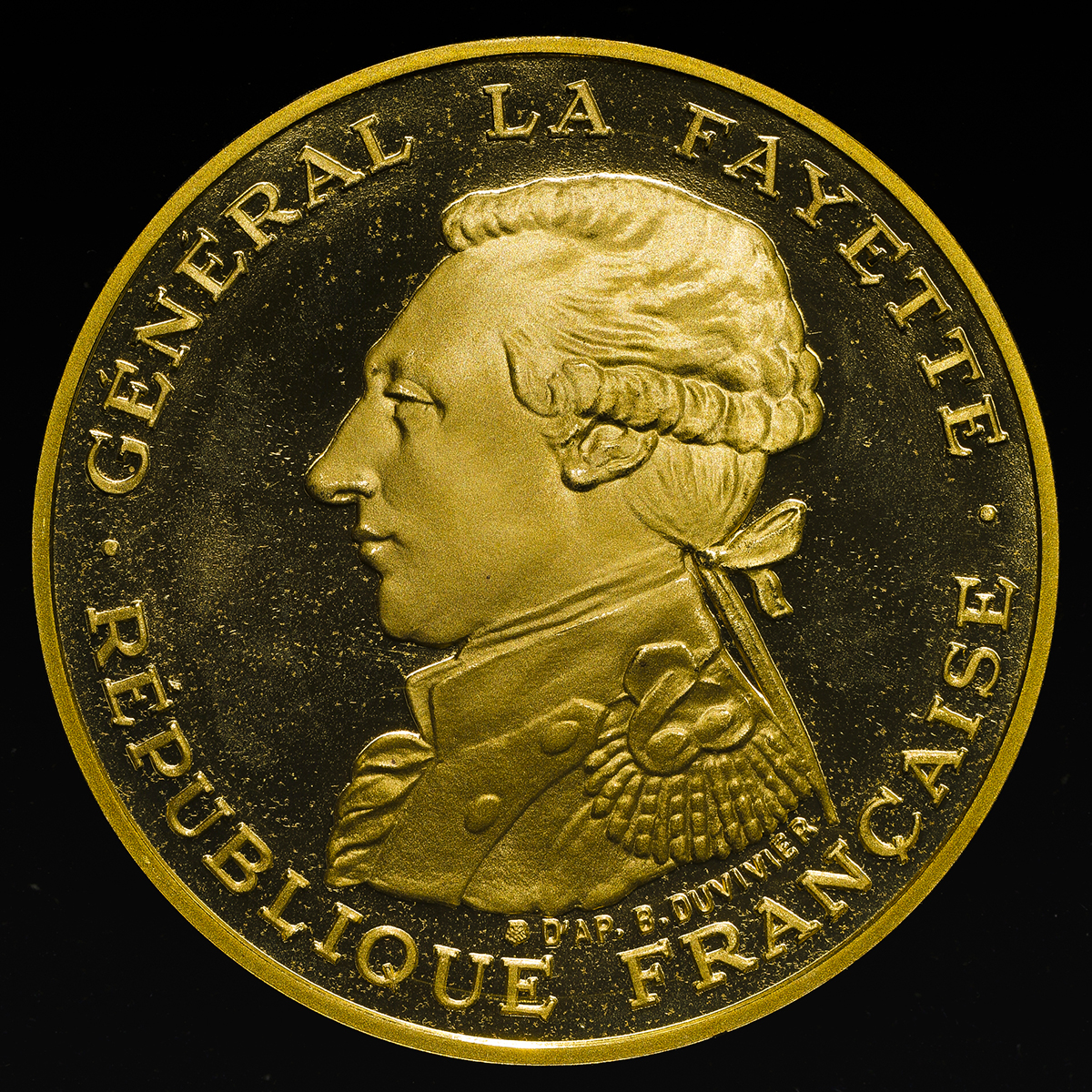 钱币博物馆 France 5th Rep 第五共和政 1958 100francs In Gold 1987 Proof