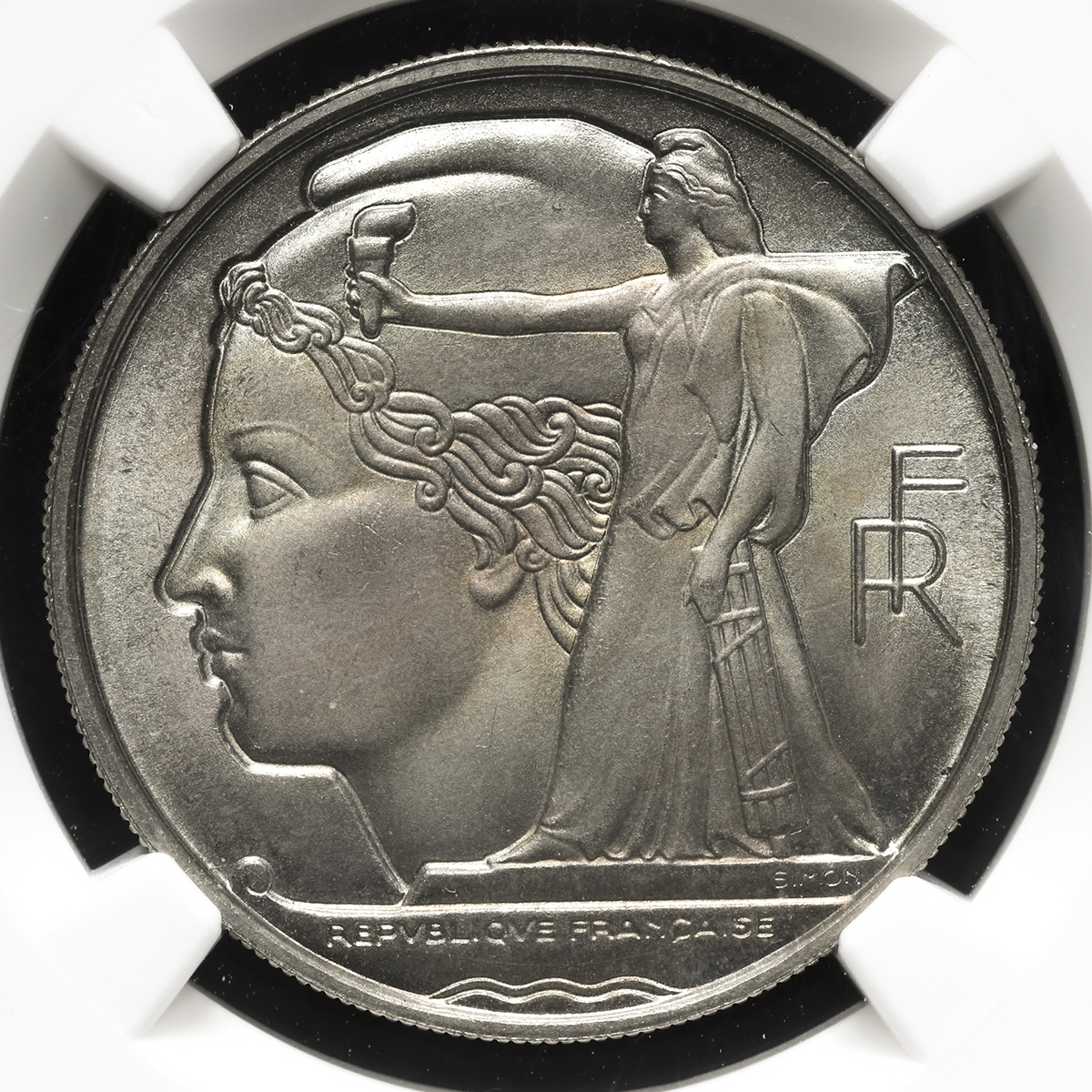 钱币博物馆 France 4th Rep 第四共和政 1946 1958 Essai 100francs In Copper Nickel 1950 Fdc