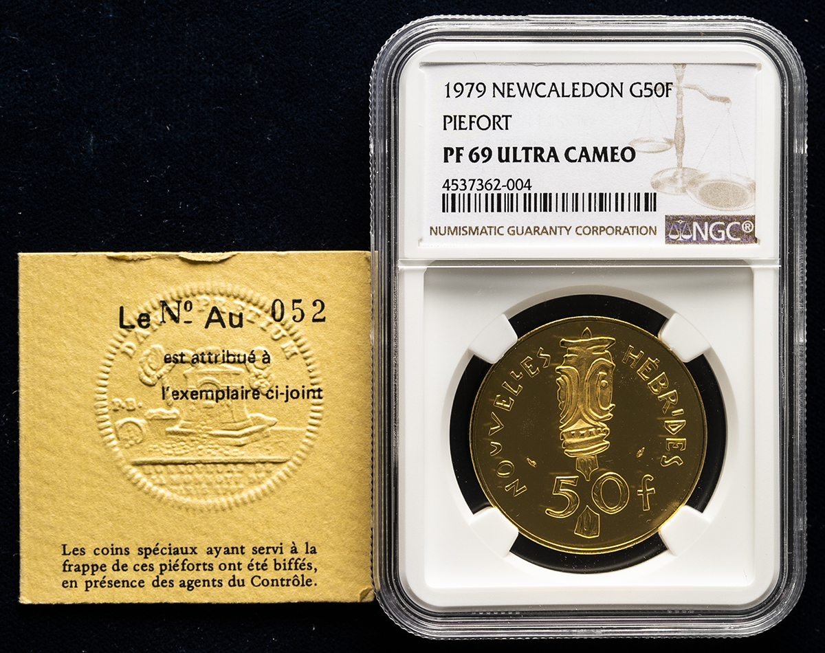 钱币博物馆 | NEW HEBRIDES ニューヘブリデス(バヌアツ) Piefort 50Francs in Gold 1979 Proof