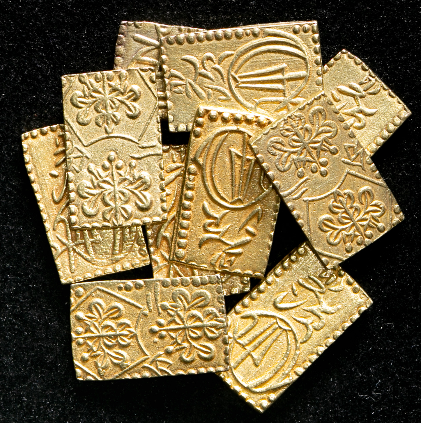 钱币博物馆 明治二分判金meiji 2bu Ban Kin 明治元年 明治2年 1868 69 計10枚