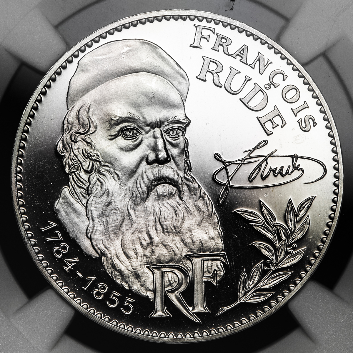 钱币博物馆 France 5th Rep 第五共和政 1958 Piefort 10france In Platinum 1984 Proof