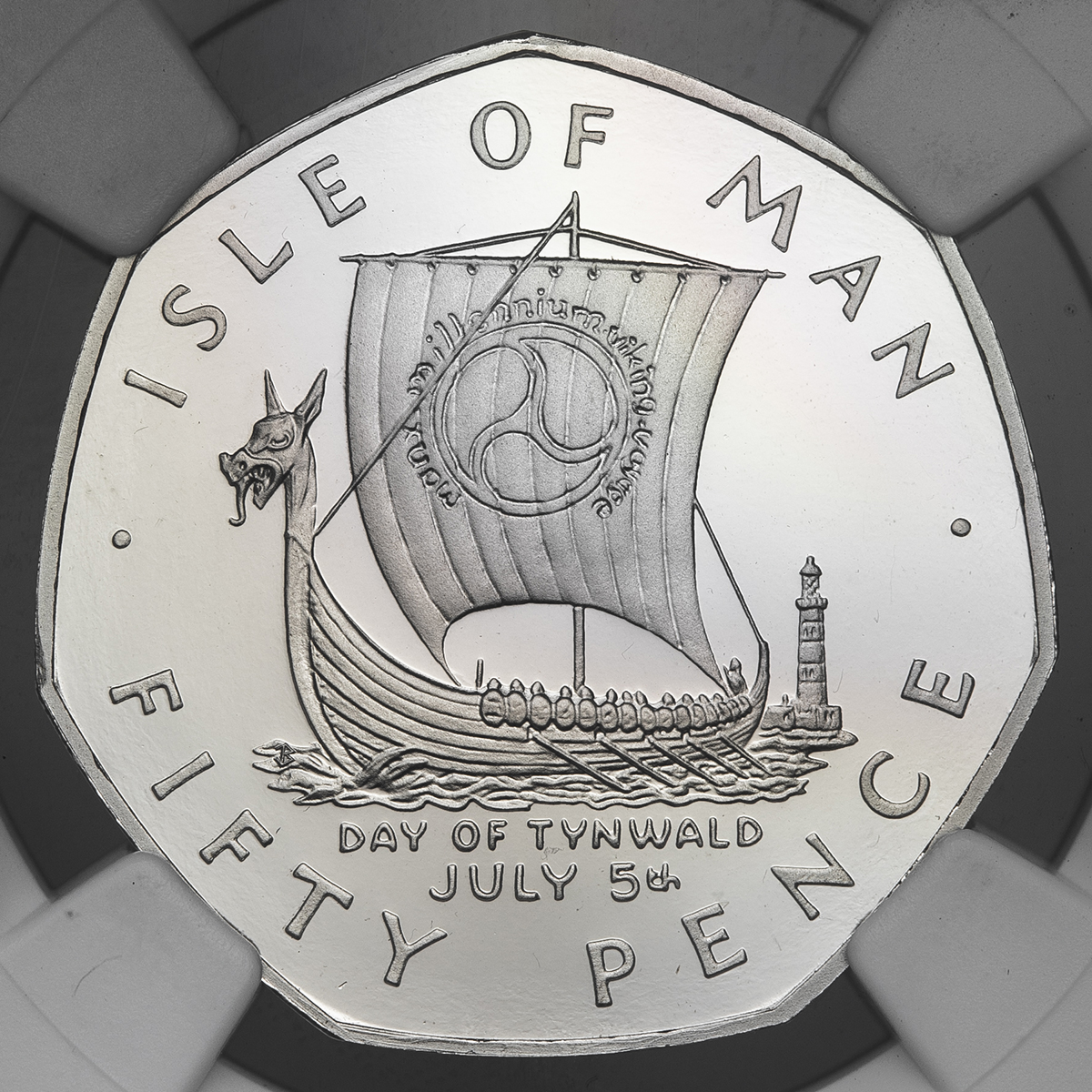 钱币博物馆 Isle Of Man マン島 50pence In Platinum 1980 Proof