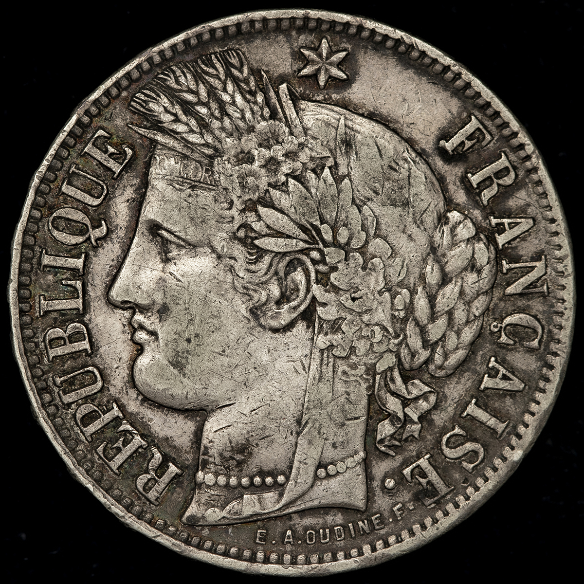 钱币博物馆 France 3rd Rep 第三共和政 1870 1940 5francs 1870k Vf Ef 钱币博物馆 France 3rd Rep 第三共和政 1870 1940 5francs 1870k Vf Ef