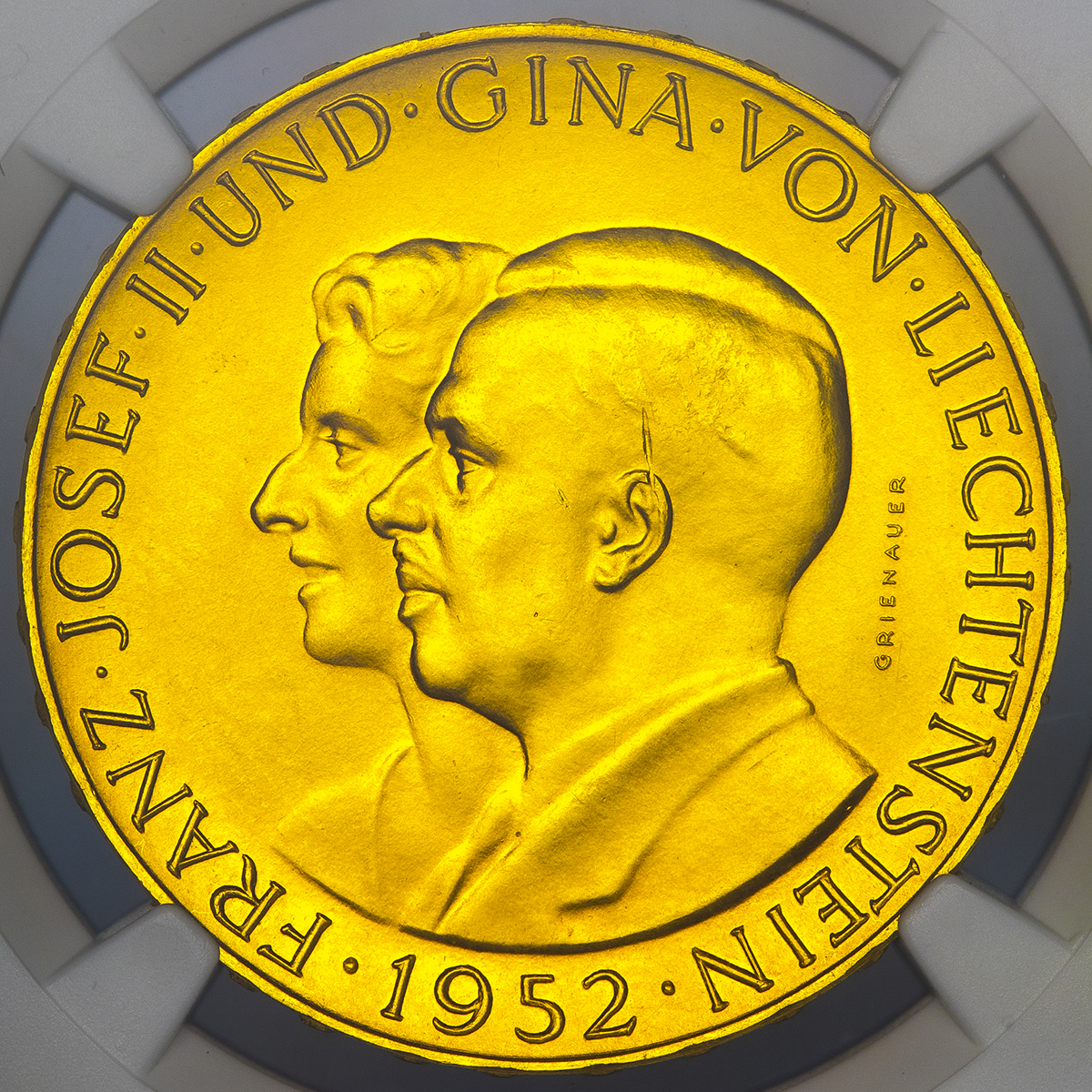 钱币博物馆 Liechtenstein リヒテンシュタイン 100franken 1952 Unc