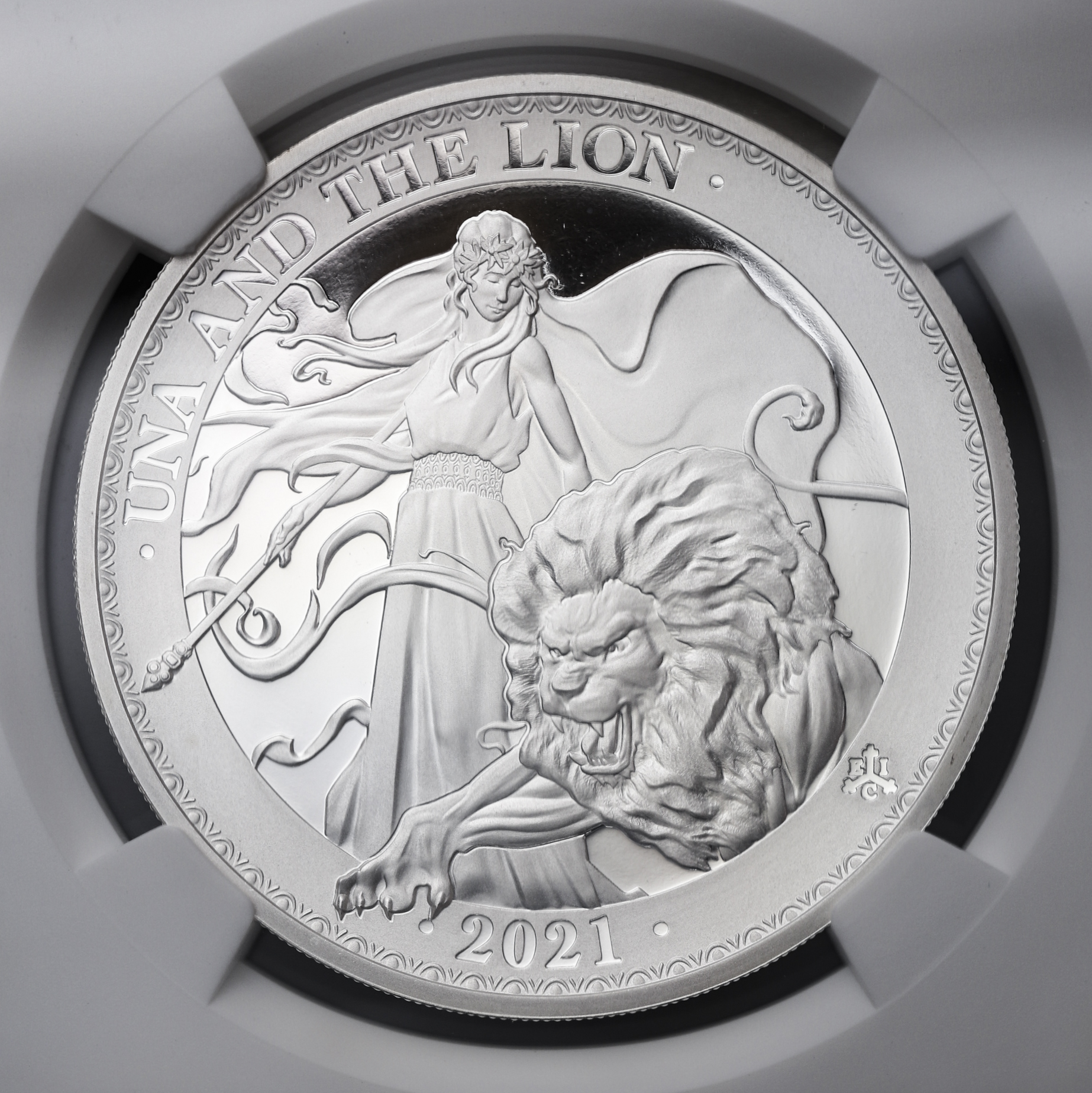 钱币博物馆 | SAINT HELENA セントヘレナ Pound 2021 ウナとライオン 銀貨 オリジナルケース付 with original  case NGC-PF69 Ultra Cameo