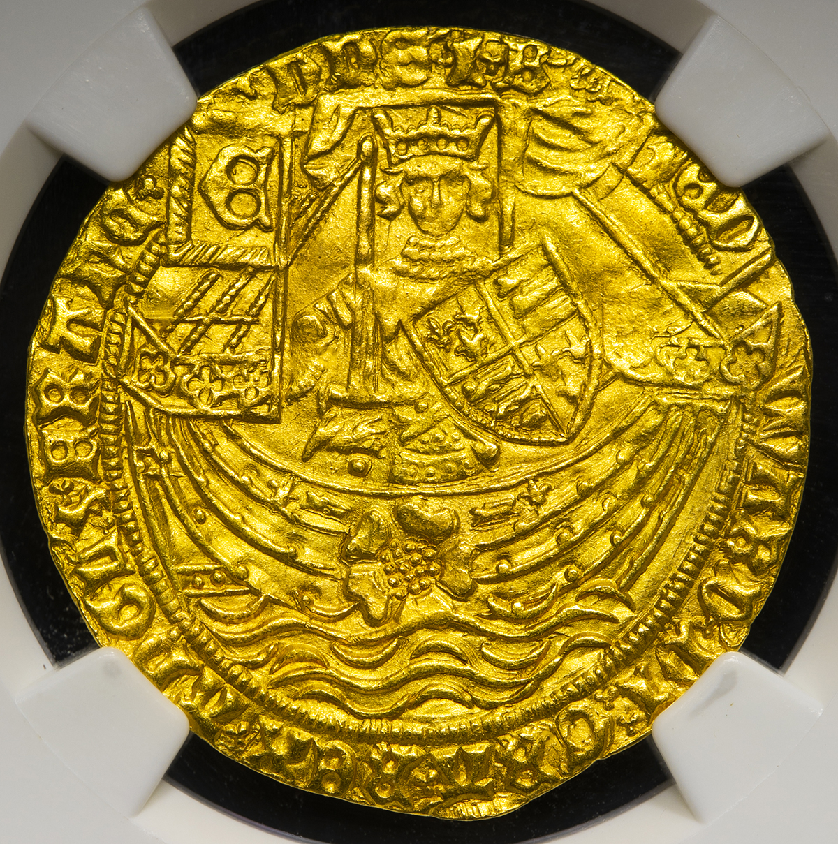 限时竞拍 Great Britain Edward Iv エドワード4世 1461 85 Ryal Rose Noble Nd 1464 70 Ngc Au55