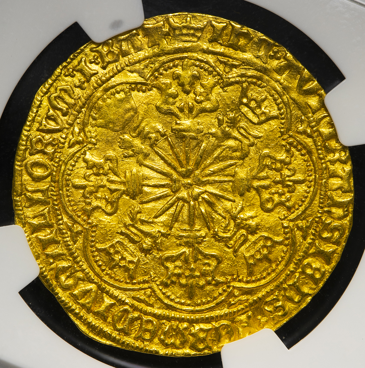 限时竞拍 Great Britain Edward Iv エドワード4世 1461 85 Ryal Rose Noble Nd 1464 70 Ngc Au55