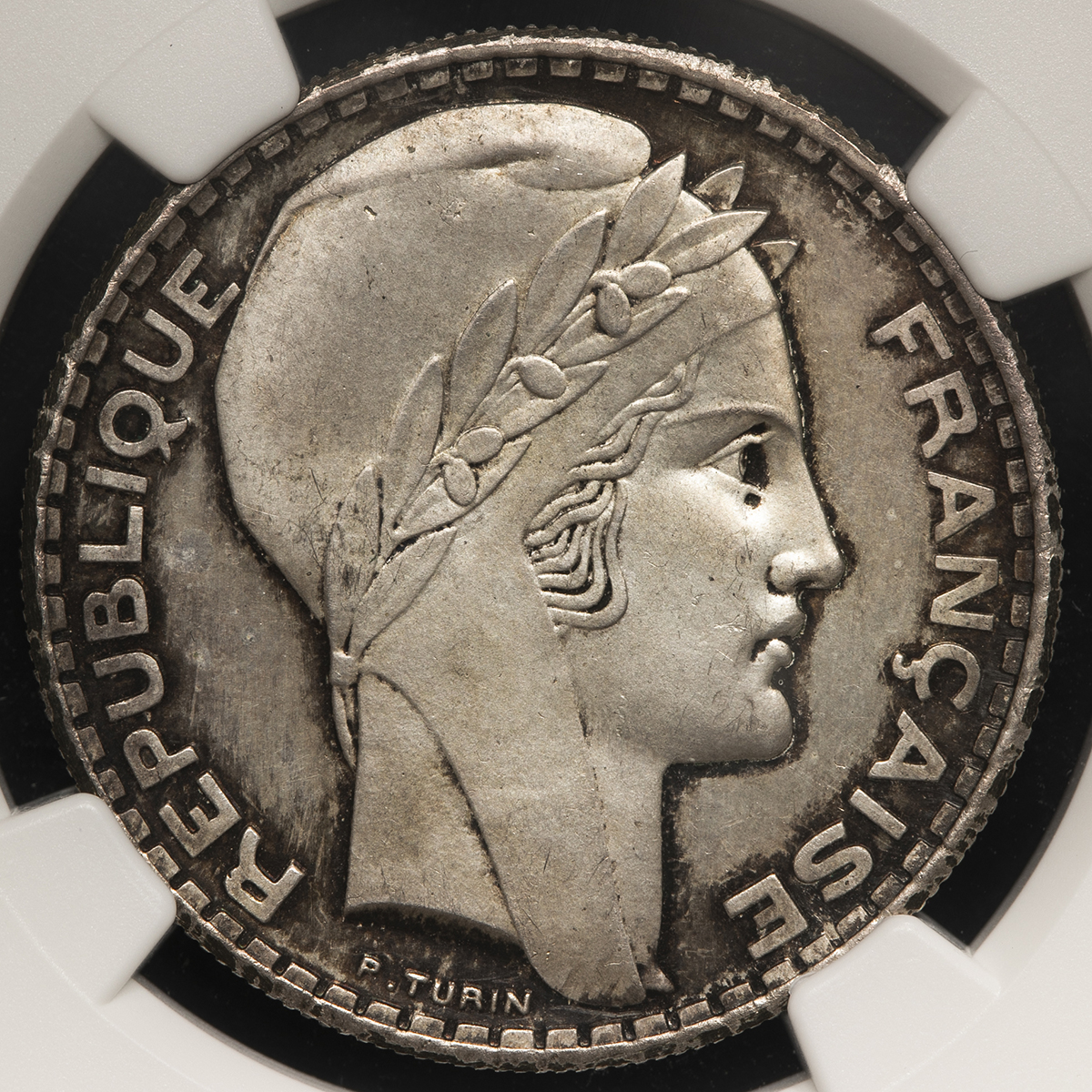 钱币博物馆 France 3rd Rep 第三共和政 1870 1940 Uniface Essai francs In Silvered Brass 1929 Fdc