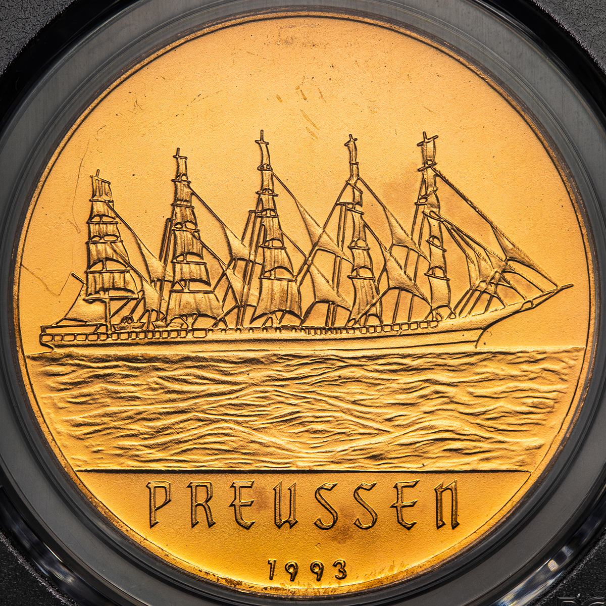 1993年 ベナン 200フラン銅貨 帆船 プロイセン号 重量感のある銅貨Iwillhanditove