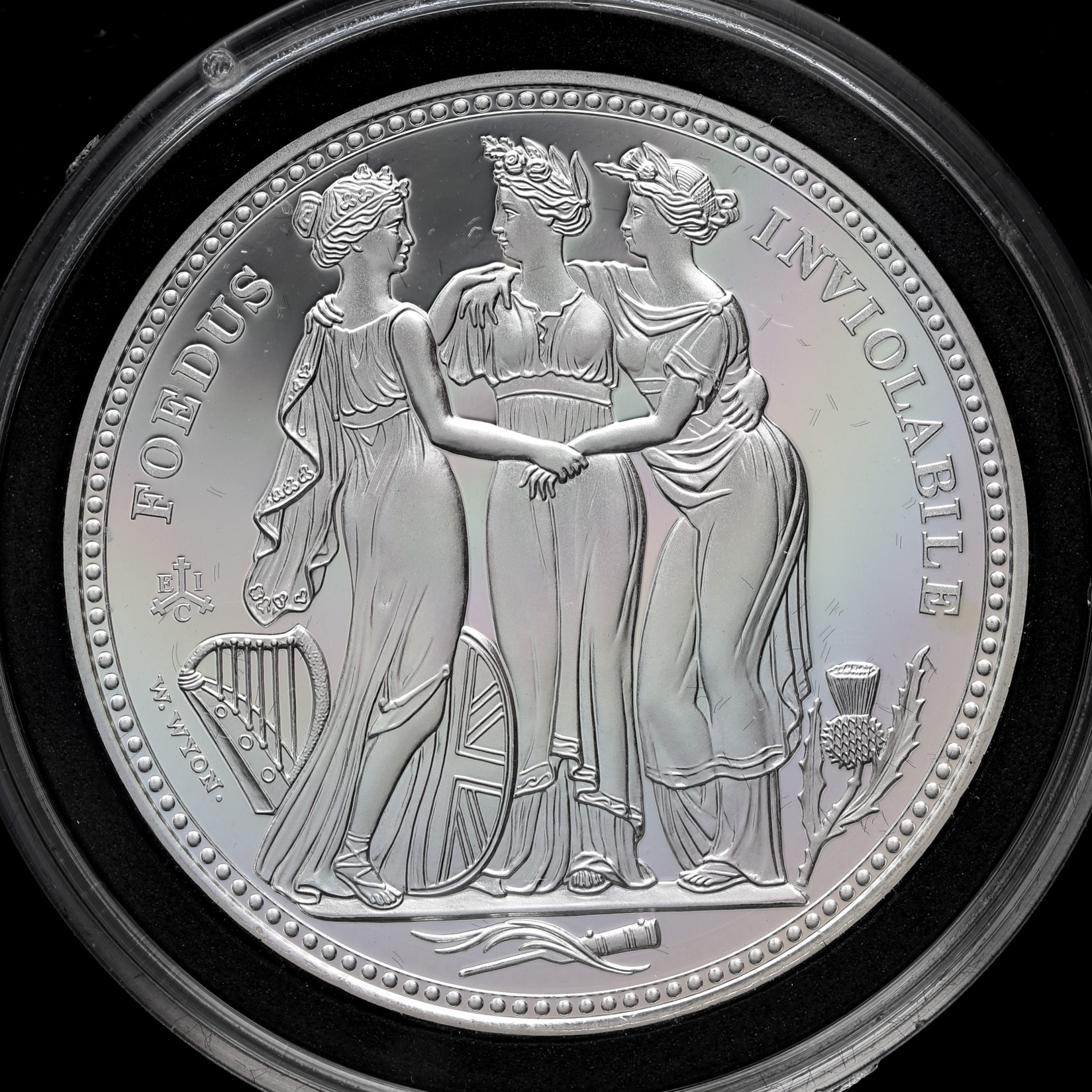 セントヘレナ スリーグレイセス クラウン復刻試鋳銀貨プルー