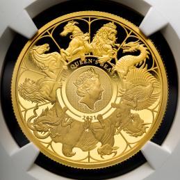 GREAT BRITAIN Elizabeth II エリザベス2世（1952~） 100Pounds in Gold 2021  保証書・オリジナルケース付 with original case NGC-PF70 Ultra Cameo