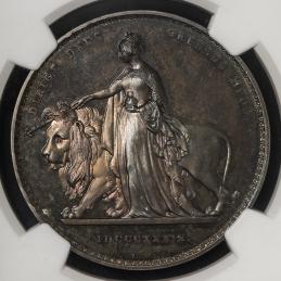 GREAT BRITAIN Victoria ヴィクトリア（1837~1901） Pattern 5Pounds in Silver 1839 NGC-PF64