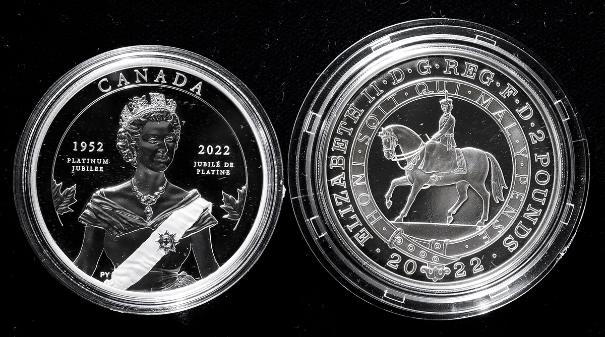 限时竞拍,GREAT BRITAIN Elizabeth II エリザベス2世（1952~2022）& CANADA カナダ Proof Set  2022 保証書・ケース付 with cert and case