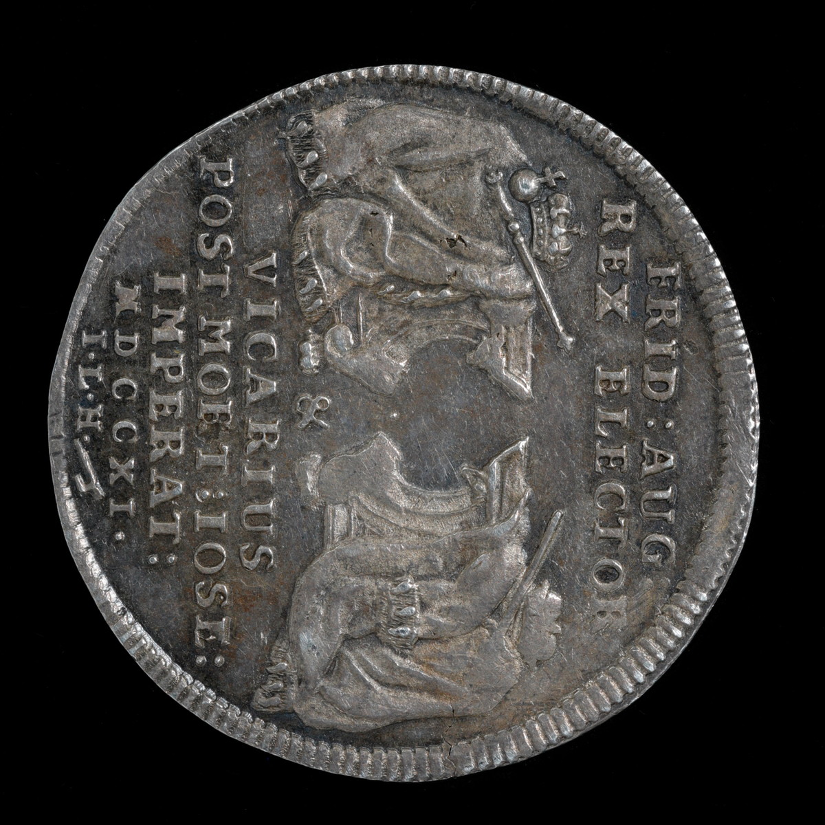 钱币博物馆 | ドイツ ザクセン 1/4 TALERS銀貨 1711年 フルードリヒ