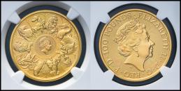 GREAT BRITAIN Elizabeth II エリザベス2世（1952~2022） 100Pounds in Gold 2021  NGC-MS70
