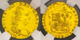 GREAT BRITAIN George III ジョージ3世（1760~1820） 1/2Guinea 1785   Fr-361 S-3734 KM-605 1/2ギニー金貨 NGC-AU53
