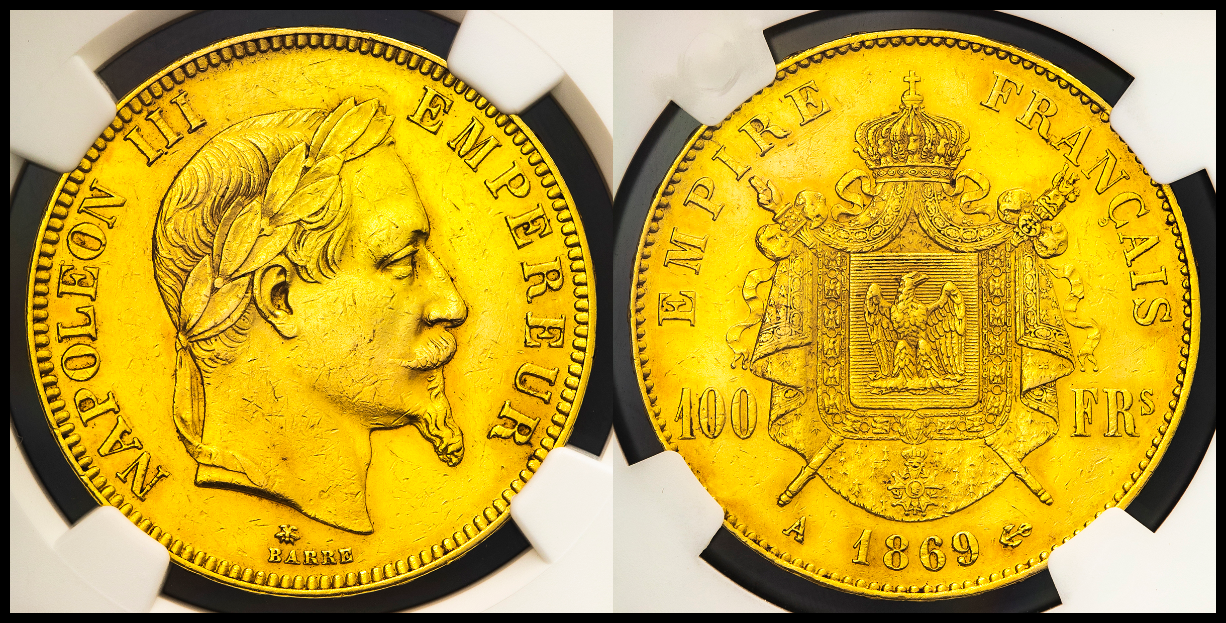 钱币博物馆| FRANCE Napoleon III ナポレオン3世（1852~70） 100Francs 