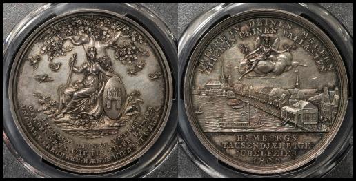 GERMANY Hamburg ハンブルグ AR Medal 1803 PCGS-SP62