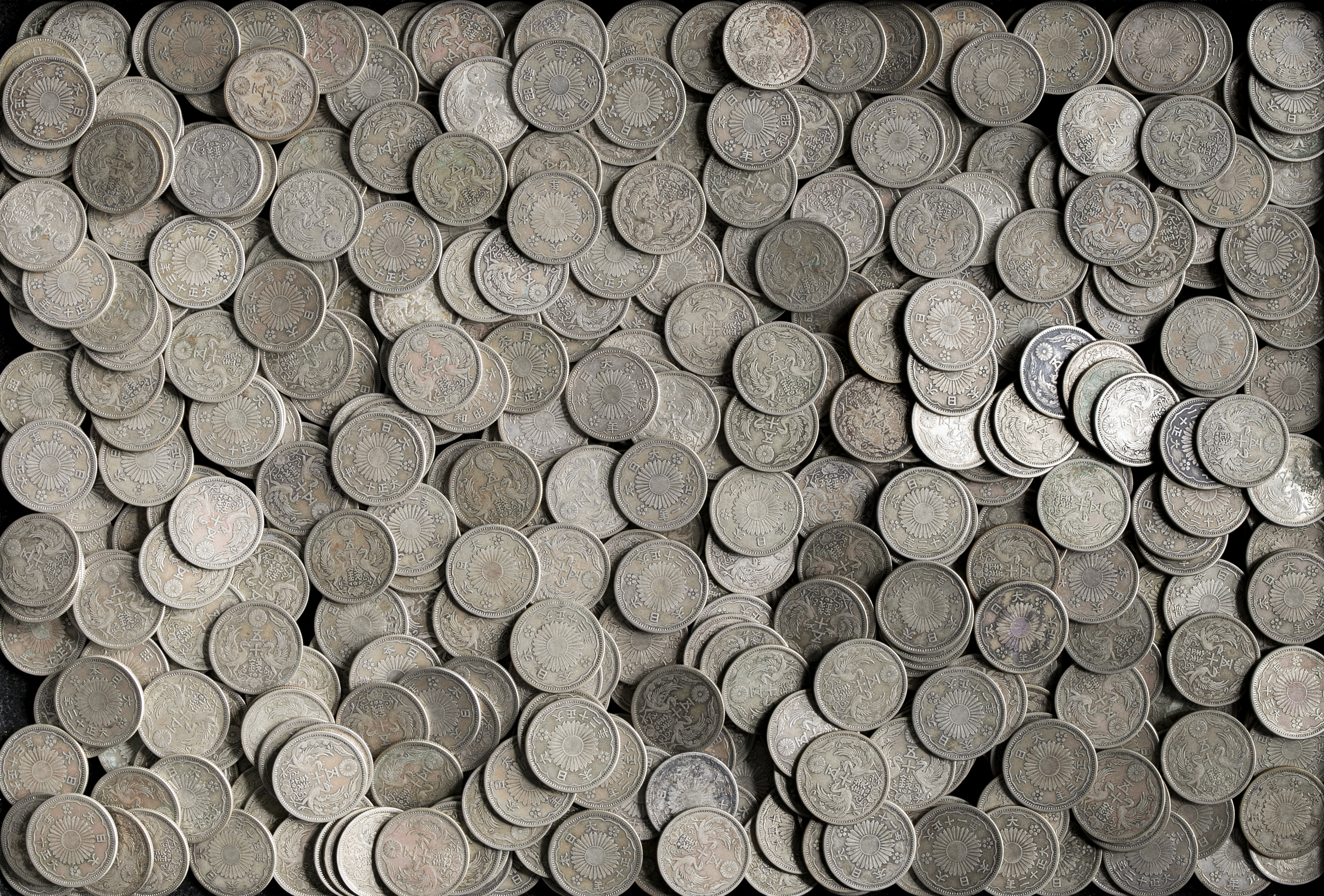 钱币博物馆| 日本小型五十銭銀貨各種Lot of Phoenix 50Sen Silver