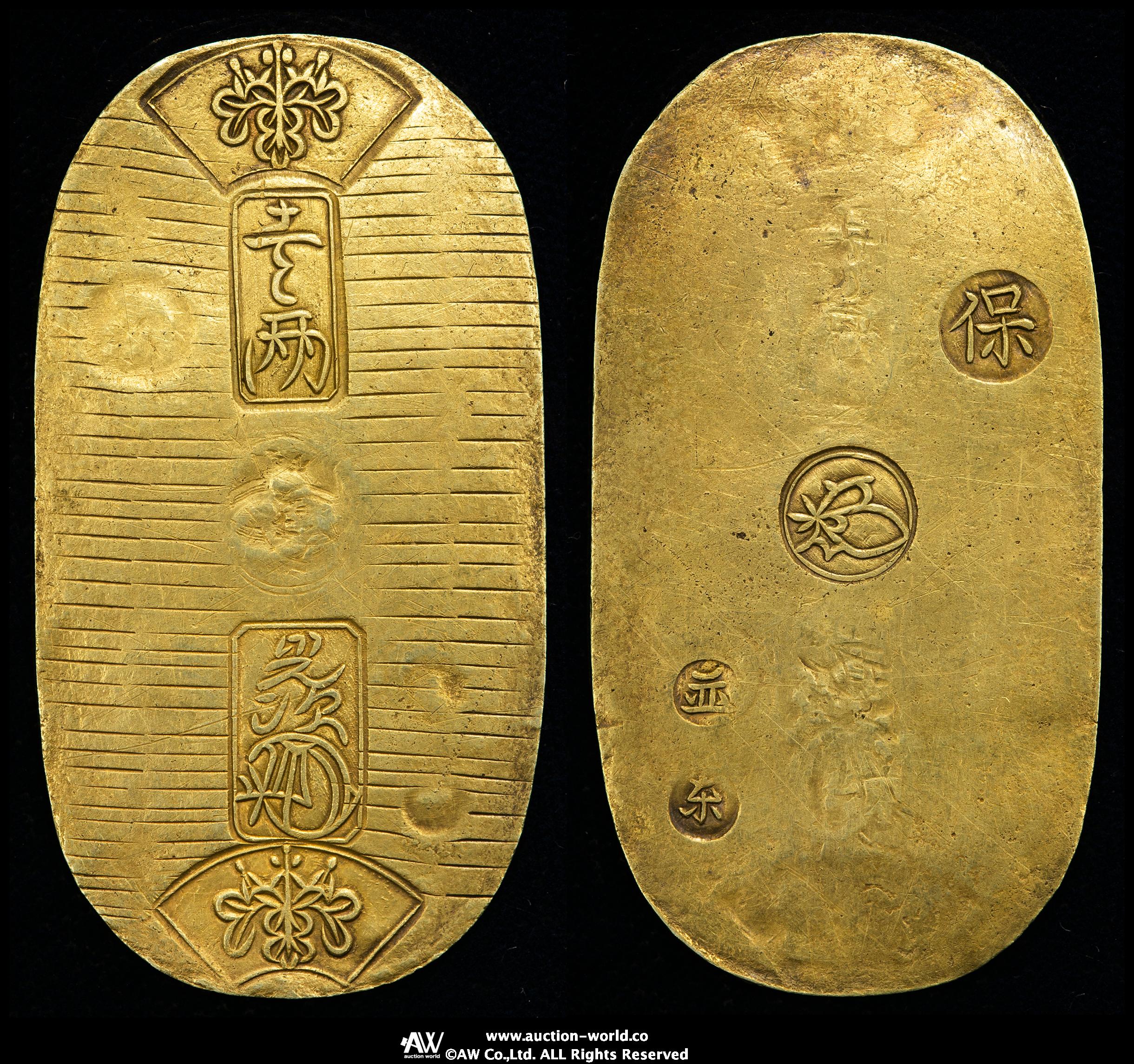 钱币博物馆| 日本天保小判金Tenpo Koban- Kin 天保8年~安政5年（1837 