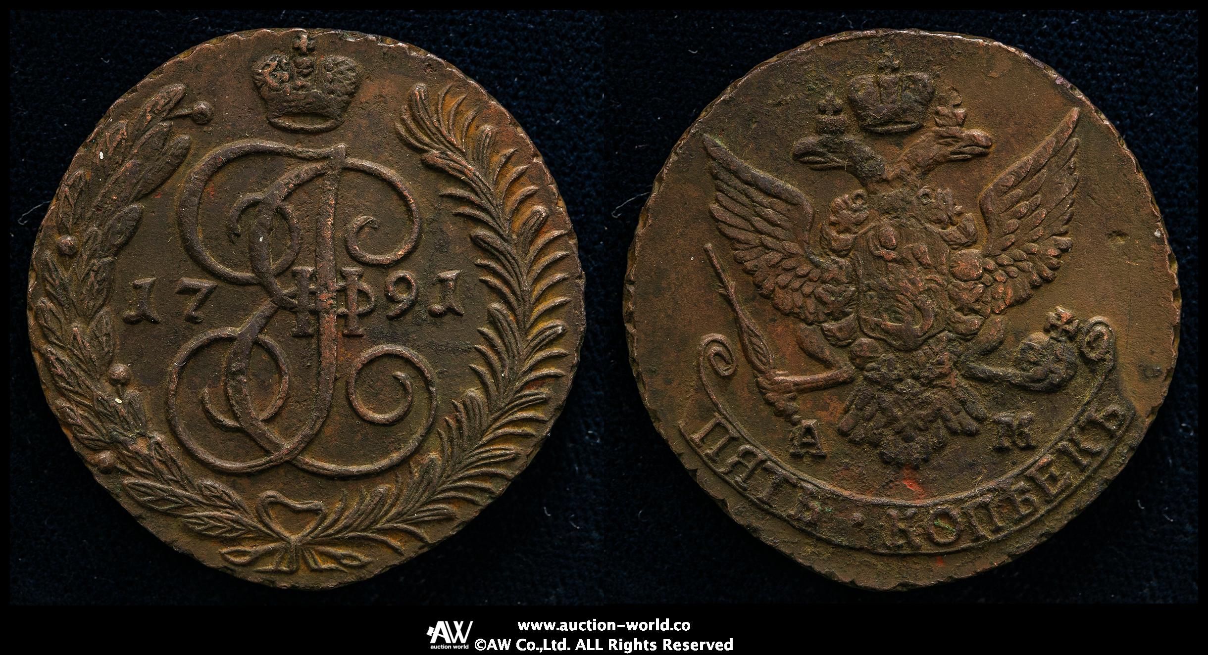 RUSSIA エカテリーナ2世 Catherine II 10ルーブル金貨 - コレクション