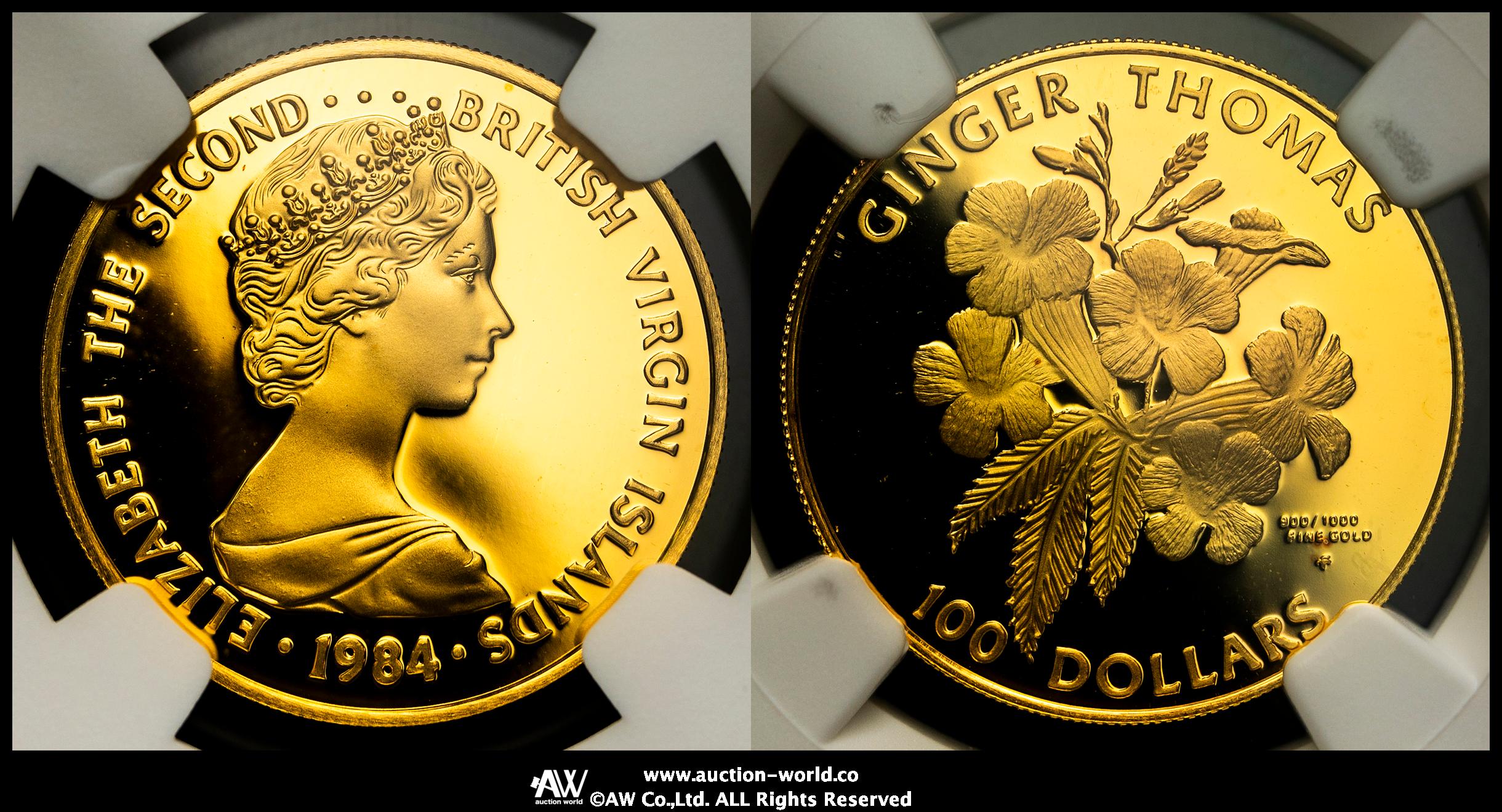 钱币博物馆 | BRITISH VIRGIN ISLANDS イギリス領ヴァージン諸島 100Dollars 1984 Proof