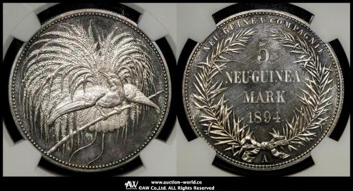 GERMAN NEW-GUINEA ドイツ領ニューギニア 5Mark 1894A