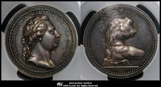 GREAT BRITAIN George III ジョージ3世（1760~1820） AR Medal 1768
