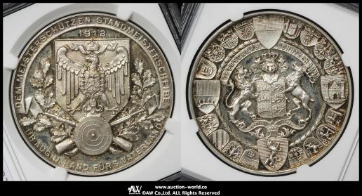 GERMANY Wurttemberg ヴュルテンベルク AR Medal 1912 NGC-MS64