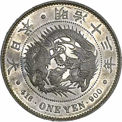 钱币博物馆| JAPAN 日本近代貨幣新1円銀貨（大型） 明治13年（1880