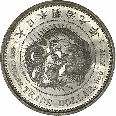 钱币博物馆| JAPAN 日本近代貨幣貿易銀明治9年（1876） JNDA01-12A．KM